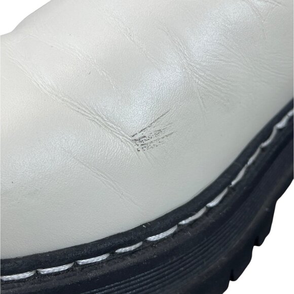 Marc Fisher Ivory White Leather/Textile Womens Chelsea Boots Size 7M - Picture 9 of 13